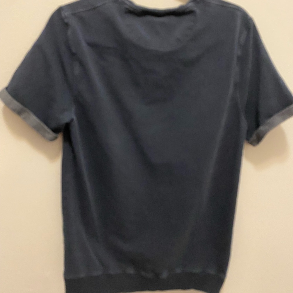 ALPHA Studios blue short sleeve top size medium good condition. Ribbed bottom - Picture 8 of 12